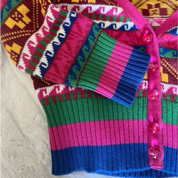 VINTAGE BETSEY JOHNSON CARDIGAN SWEATER SIZE LARGE - Picture 4 of 8